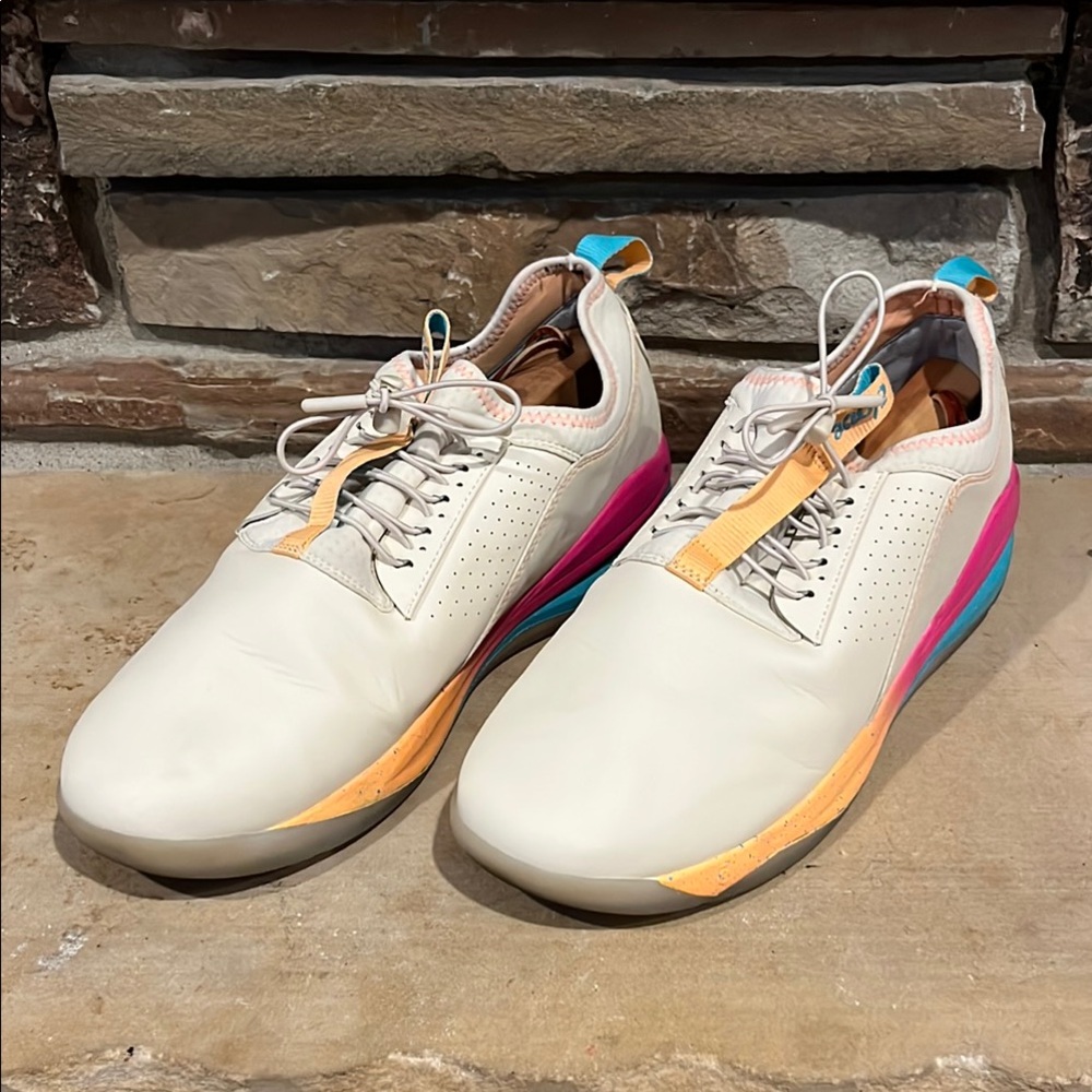 Clove Classic Hot Pink, Yellow, and Blue Nursing Shoes Faux Leather